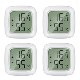Thermometer Hygrometer Indoor Digital Pack Of 4 Mini LCD Humidity Meter For Baby Room Senior Etc