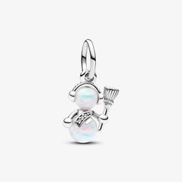 2024 Christmas Gift silver charms Sparkling Splitable Angel Wings Dangle pendant DIY fit Pandoras necklace ME bracelet for women designer Jewellery with box