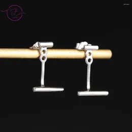 Stud Earrings S925 Silver Straight Fashion Jewellery For Women Birthday Gift Party Simple Ear Accessories On Sale