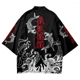 Ethnic Clothing Fashion Japanese Anime Print Cosplay Kimono Summer Beach Women Cardigan Yukata Shirt Traditional Men Haori Asian