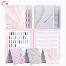 Nail Practise Display Nail Colour Chart Display UV Gel Polish Book Nail Painting Practise Design Board Fake Tips Nails Sample Display For Nail Salons 231030