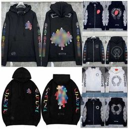 mens hoodie Sweatshirts Fashion Luxury Womens Jackets Designer Zipper Heart Horseshoe Cross Print Brand Ch Women Chromes Coat Casual Pullover Loose Sweater Jacket