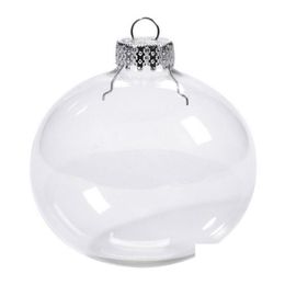 Christmas Decorations Bauble Xmas Decoration 80Mm Clear Glass Wedding Balls Christmas Ornaments Dhf362250830 Drop Delivery Home Garden Otatv