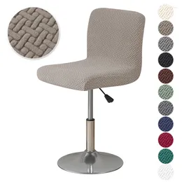 Chair Covers 1/6 Pcs Elastic Jacquard Bar Cover Stretch Single Stool Short Back Swivel Slipcover For El Banquet