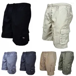 Men's Shorts Summer Mens Cargo Side Multi-pockets Men Loose Work Casual Short Pants Male Plus Size Outdoor