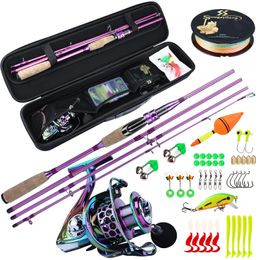 Fishing Accessories Sougayilang 2 1m Rod Combo Spinning Reel Set Travel Stick Carp Bass Pike Line Lure Bag Hooks Full 231030