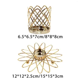 Candle Holders Gold Holder Tealight Decorative Stand Candlestick For Wedding Home Table Centrepiece Decoration