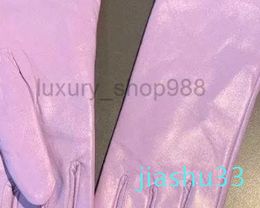 Women Designer Mitten Sheepskin Gloves ttens Brands Purple Fingers Glove Warm Cashmere Inside Touch Screen