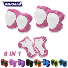 Skate Protective Gear 6Pcs/Set Protective Gears Set for Kids Children Knee Pad Elbow Pads Wrist Guards Child Safety Protector Kit for Cycling Skating Q231031