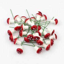 Garden Decorations 100PC Mini Mushroom For Ornament Flower Pots Bonsai Micro Landscape Decor Miniatures