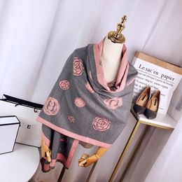 High quality cashmere Pashmina shawl Luxury brand Italian style scarf Hot new gifts Fashion accessories Winter women's boutique solid Colour printed warm scarf