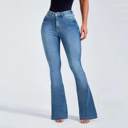 Women's Jeans Fashion Women Pants High Waist Flared Blue Skinny Streetwear Y2k Vintage Harajuku Clothing Female Sexy Daily
