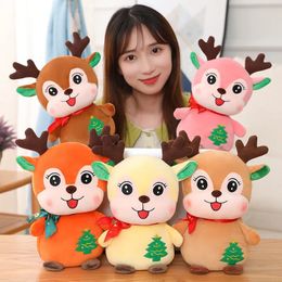 Ny Sika Deer Doll Plush Toy Stor kudde barn dag semestergåva fylld dekoration sömn följeslagare jul