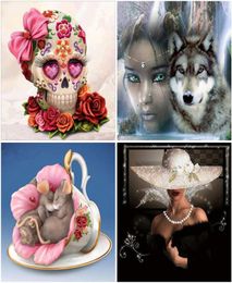 4PiecesLot DIY Cartoon 5D Diamond Painting Full Round Drill Diamond Embroidery Cross Stitch Picture Wall Art Home Decor4628116