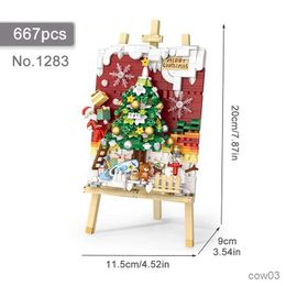 Blocks Mini Christmas Tree Building Blocks DIY Painting Christmas Toys Suitable for Home Decoration and Holiday Gifts R231031