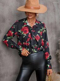 Women's Blouses Summer Fashion Woman Blouse 2023 Printed Lapel Shirt Sleeve Casual Buttons Shirts And For Women