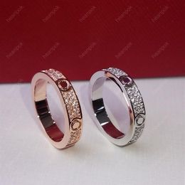 2022 Designer Ring Love Rings Silver Rose Gold Luxury Jewelry Diamond Rings Engagements For Women Brand Fashion Necklace Red Box 2262y