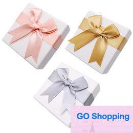 Top Fashion Jewellery Box Jewellery Gift Boxs Jewellery Box Ring Bow High-End Necklace Boxs Factory Wholesale