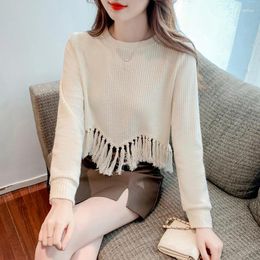 Women's Sweaters Pullovers Women Irregular Temper Knitted Autumn Casual SoftAll-match Korean Style Girl Clothing 2023