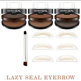 Eyebrow Enhancers Eyebrow Shadow Set Eyebrow Powder Seal Waterproof Eyebrow Stamp Natural Shape Brow Stamp Powder Quick Makeup Kit beauty health 231031