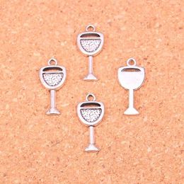 156pcs Antique Silver Plated wine glass Charms Pendants for European Bracelet Jewelry Making DIY Handmade 20 9mm279w