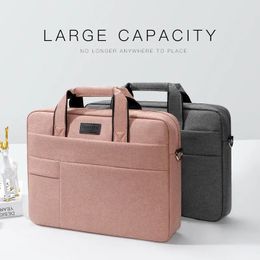 Laptop Bags Shockproof Laptop Bag 12 13 14 15 15.6 inch Lady Man Sleeve Case For Air Pro 13.3 15.4 Handbag briefcase 231031