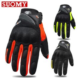 Cycling Gloves SUOMY Summer Touch Screen Motorcycle Riding Glove Full Finger Mesh Breathable Motocross Luvas Moto MTB Dirt Bike 231031