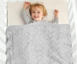 Baby Blankets Newborn 100%Cotton Knitted Infant Boys Girls Stroller Swaddle Wrap Super Soft Toddler Kids Bedding Blankets 100*80