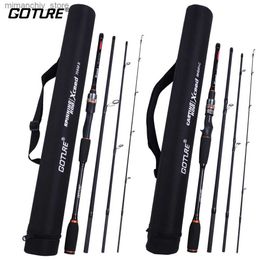 Boat Fishing Rods Goture Xceed 1.98-3.6m Fuji Guide Ring Carbon Spinning Casting Fishing Rod M/MH Power Lure rod 4 Pieces Travel Rod with Tube Bag Q231031