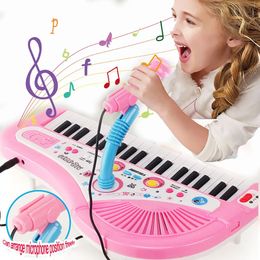 Learning Toys 37 Key Electronic Keyboard Piano for Kids with Microphone Musical Instrument Educational Toy Gift Children Girl Boy 231030
