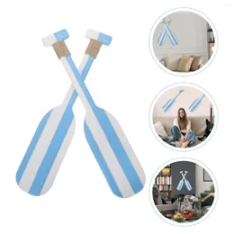 Decorative Figurines 2 Pcs Vintage Decor Home Wall Decoration Paddle Hanging Wood Oar Pendant The Sign Seaside