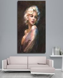 Modern Wall Art Classics Marilyn Poster Prints Sexy Woman Star Portrait Oil Painting Mural Wall Picture for Bedroom Home Decor7238840