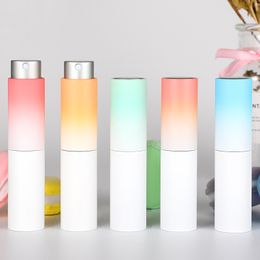 8ml Gradient Color Perfume Bottle Portable Mini Refillable Bottle Empty Pump Bottles Spray Atomizer Travel Cosmetic Containers Q679