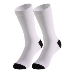 Blank White Sublimation Printable Socks Casual Calf Crew Socks for heat transfer DIY