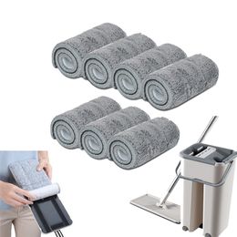 Floor Buffers Parts 5710PCS Microfiber Floor Mop Cloth Replace Rag Self Wet and Cleaning Paste Dry Home Bathroom Mop Pad Rags 220901