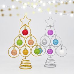 christmas decorations star top tree NZ - Christmas Decorations Jewelry Iron Tree Flash Ball Tower Desktop Top Star Decoration Family Wedding Children Year Gift