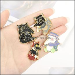 Pins Brooches Crow Enamel Brooches Pin For Women Fashion Dress Coat Shirt Demin Metal Funny Brooch Pins Badges Promotion Gift 2021 N Dhpip