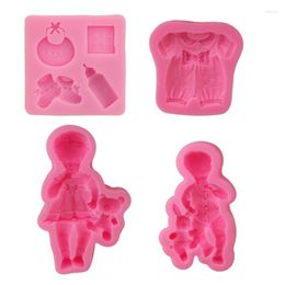 Baking Moulds 3D Fondant Exquisite Baby Theme Chocolate Candy Mould Polymer Craft DIY Home M6CE