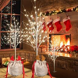 Gift Wrap 10pcs Pouch Christmas Santa Sack Velvet Xmas Reindeer Bag with String Sublimation Trick Or Treat Halloween Basket Bat 220901