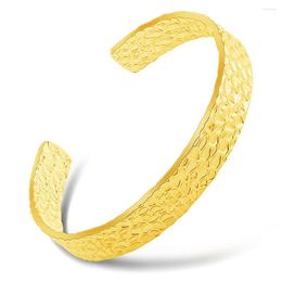 Bangle Hammer Wide Cuff Women Mom Bridal Wedding Party Golden Rose Silvers Classic Delicate Bracelet For Her