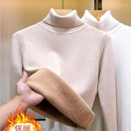 Women's Sweaters Women's Winter Mink Cashmere Sweateres Women Thick Slim Knitting Pullover Warm Top Knitted Long-Sleeved Turtleneck