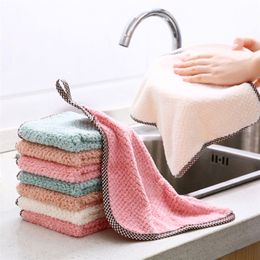 Cleaning Cloths 510PcsThick Kitchen Daily Dish Towel Nonstick Oil Thickened Table Cleaning Cloth Absorbent Scouring Pad Dish Cloth Kitchen Rag 220901