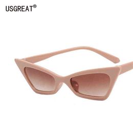 Sunglasses Sexy Small Frame Cat Eye Sunglasses Women 2022 New Jelly Color Narrow Lens Sun Glasses Cateye Polarized Streetwear Oculos De Sol T220831