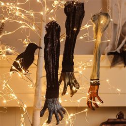 Party Decoration Halloween Broken Finger Skull Horror Props Haunted House Garden Decorations Hanging Secret Room Trick Pendant Outdoor Decor 220901