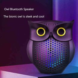 Portable Speakers Newmsnr Lovely Owl Bluetooth Speaker Mini Protable Bass Bluetooth5.0 Subwoofer Wireless Speakers T220831