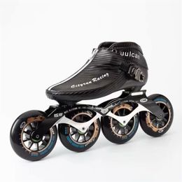 skate competition UK - 2021 Cityrun Speed skate Inline EUR Size 30-44 Carbon Fiber Professional Competition Skates 4 Wheels Racing Skating Patines223I