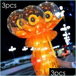 Party Decoration Party Decoration Led Luminous Balloon Sunflower Bouquet Diy Innovative Product Gift For Wedding Christm Homeindustry Dhy37