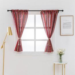 Curtain Valance Paris Tower Printing Blackout Window Semi-Sheer Valances Short Curtains Rod Pocket Drapes 40"X51"