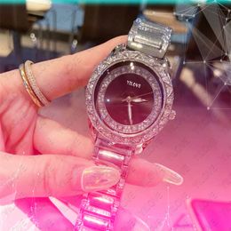 Stainless Steel Strap Women Watch Famous Logo Montre De Luxe Gifts Clock Japan Quartz Movement 36mm Waterproof Superior Quality Diamonds Business Wristwatches