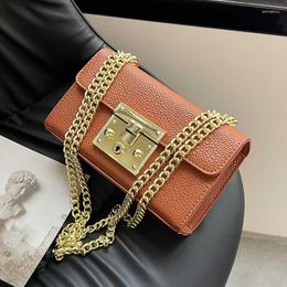 Evening Bags Fashion Square MINI PU Leather Chain Shoulder Crossbody Bolso Mujer For Women Sac A Main Femme Bolsa Feminina